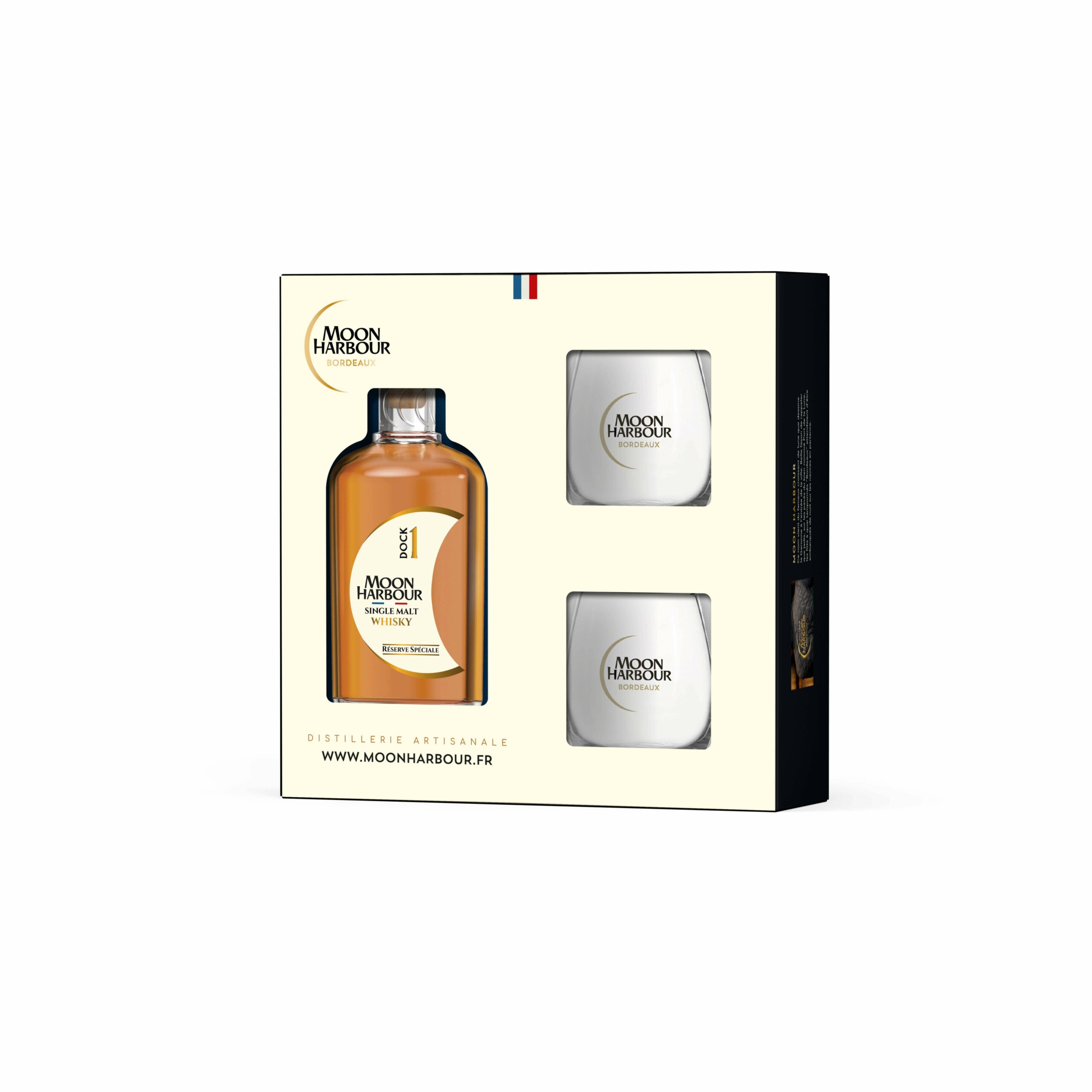 Coffret Dock 1 Château Rieussec + 2 verres