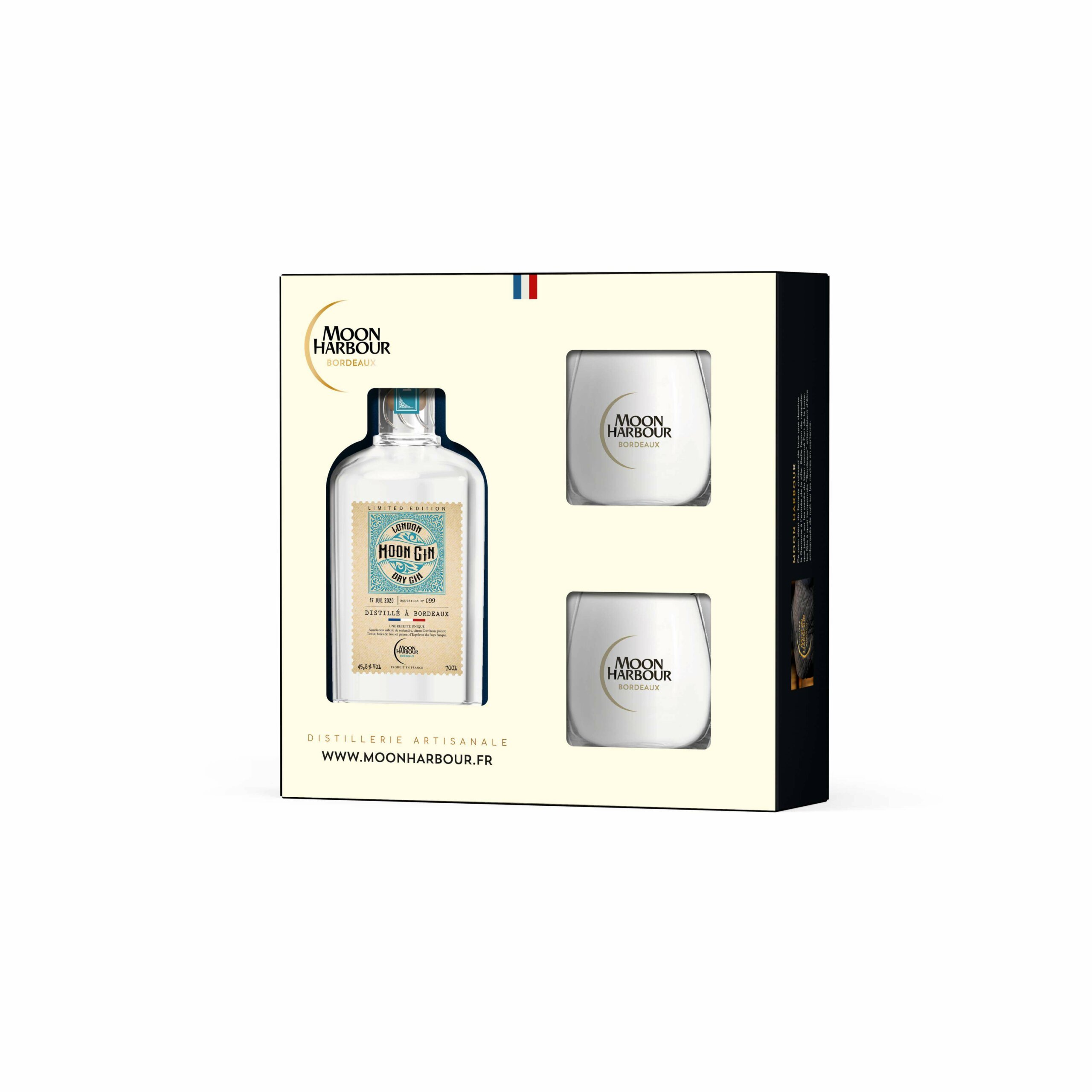 Coffret Moon Gin + 2 verres