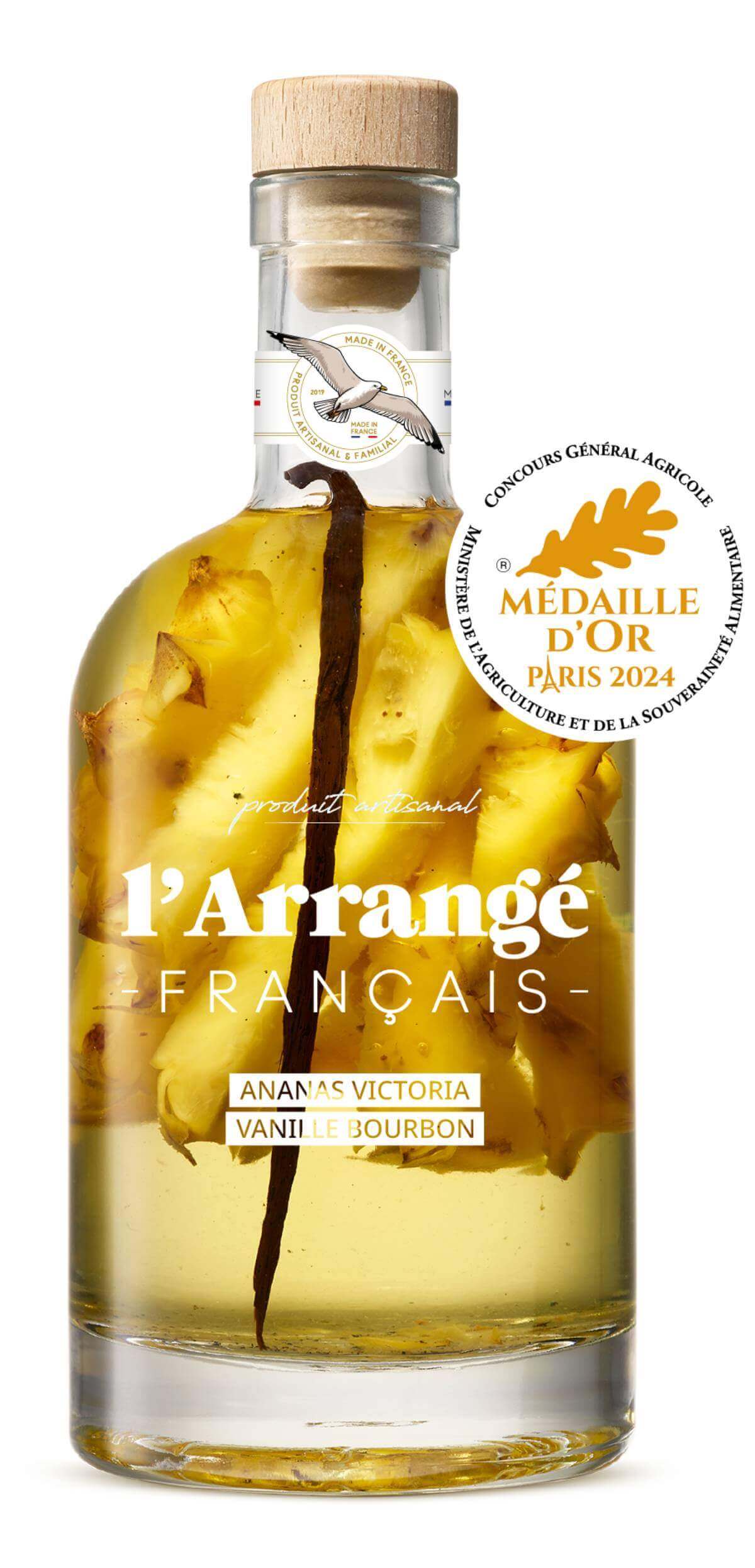 Rhum arrangé Ananas Victoria & Vanille Bourbon – 20 et 70 cl – 30%