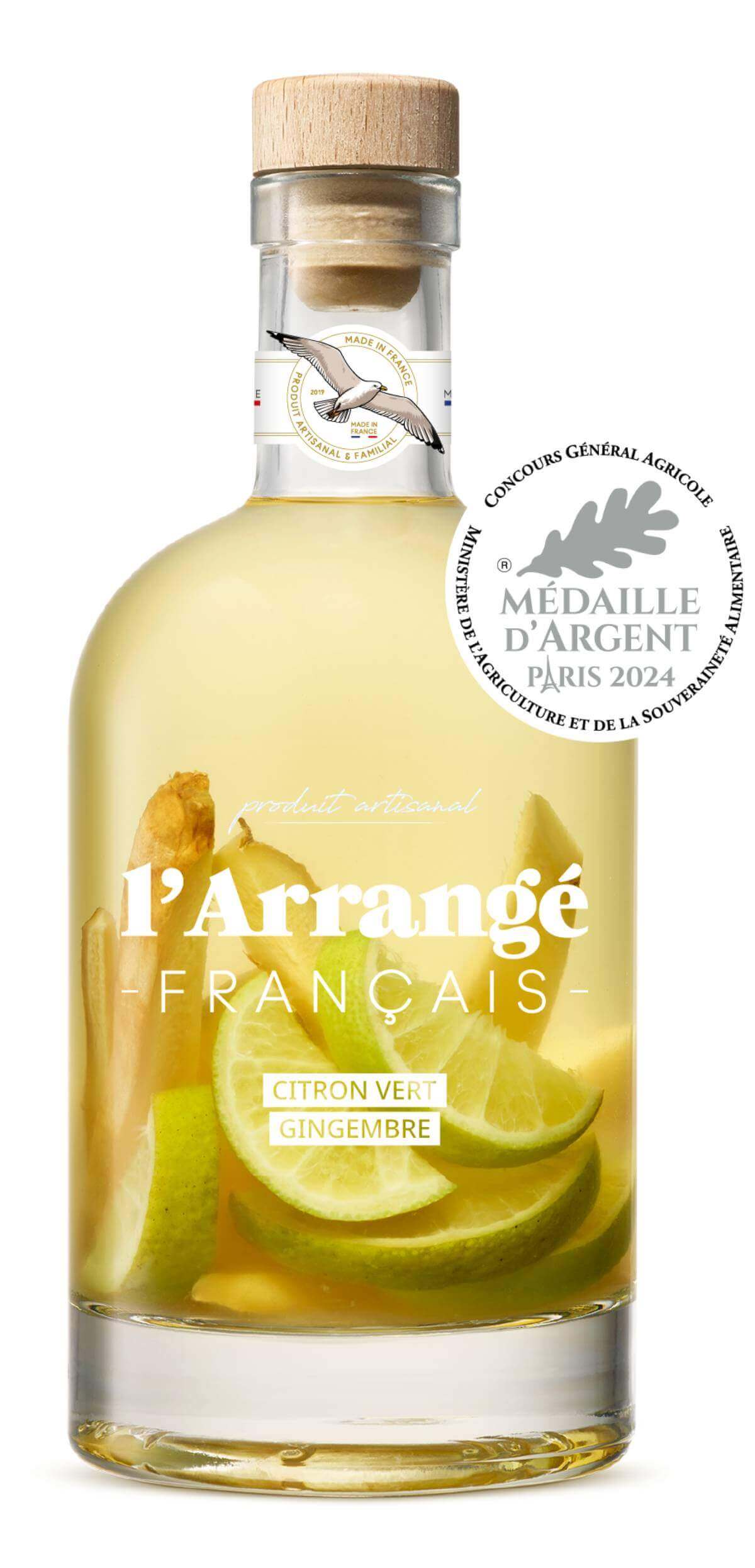 Rhum arrangé Citron vert & Gingembre – 20 et 70 cl – 30%